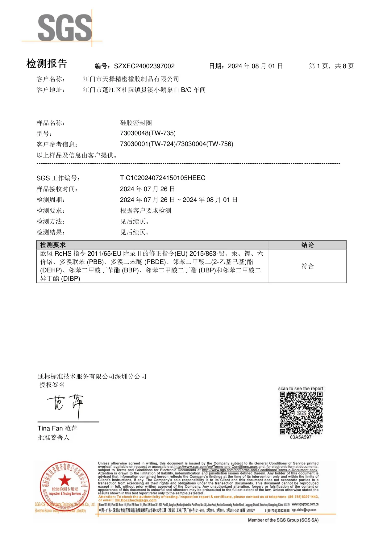 EU RoHS & Phthalates SZXEC24002397002（中文）